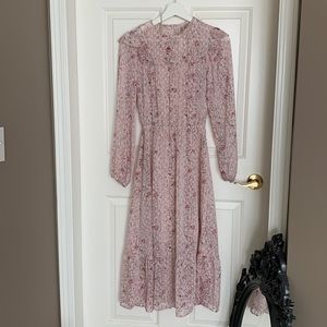 Floral pink dress
